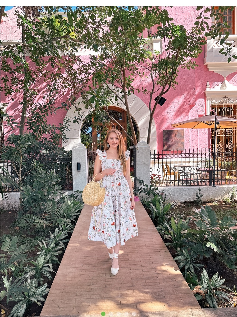 Hill House Pink Floral Tiered Maxi Dress - Picture 4 of 5
